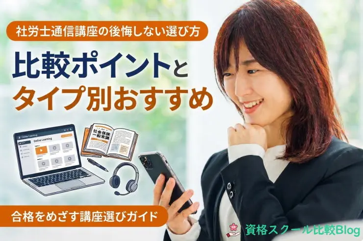 社労士通信講座の後悔しない選び方｜比較ポイントとタイプ別おすすめ